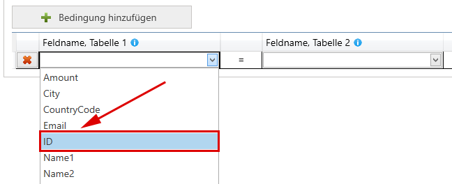 Differenz ermitteln, Bedingung erstellen