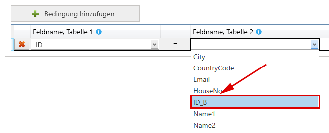 Differenz ermitteln, Bedingung erstellen