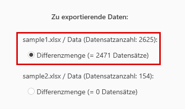 Differenz ermitteln, Ergebnis