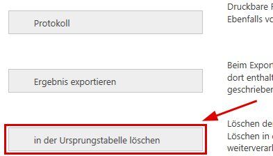 in der Ursprungstabelle löschen