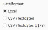 Ergebnisdatei, Dateiformat