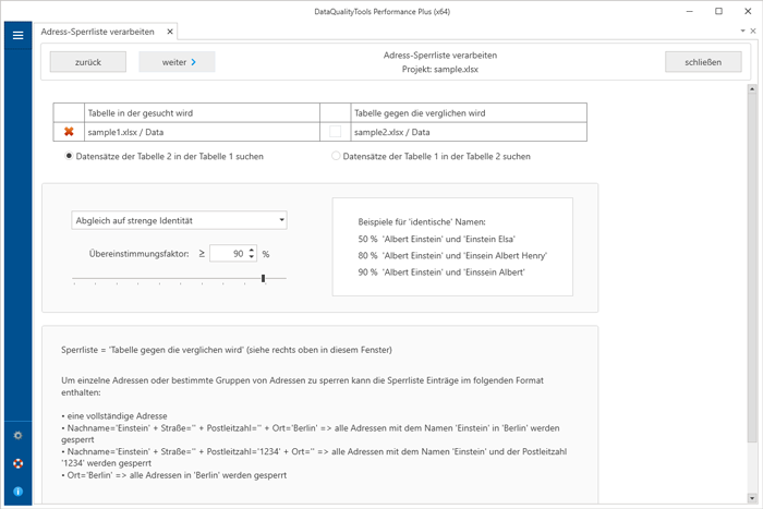 Adress-Sperrliste verarbeiten