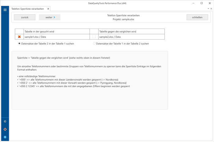 Telefon-Sperrliste verarbeiten