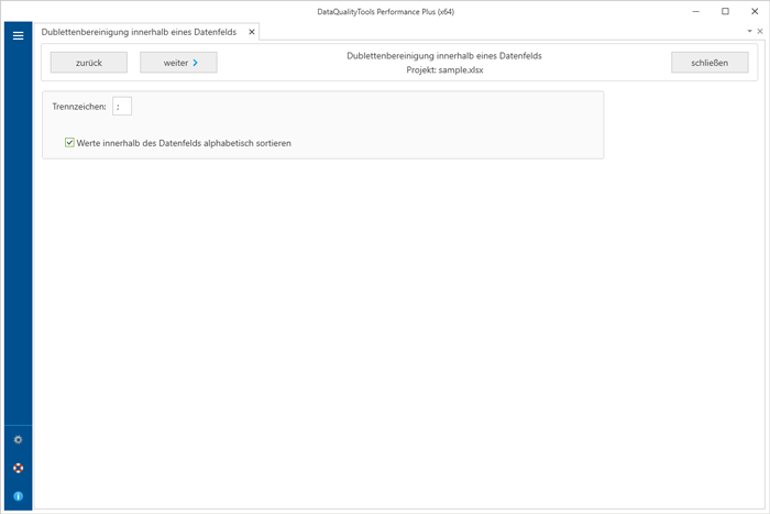 Dublettenbereinigung innerhalb eines Datenfelds